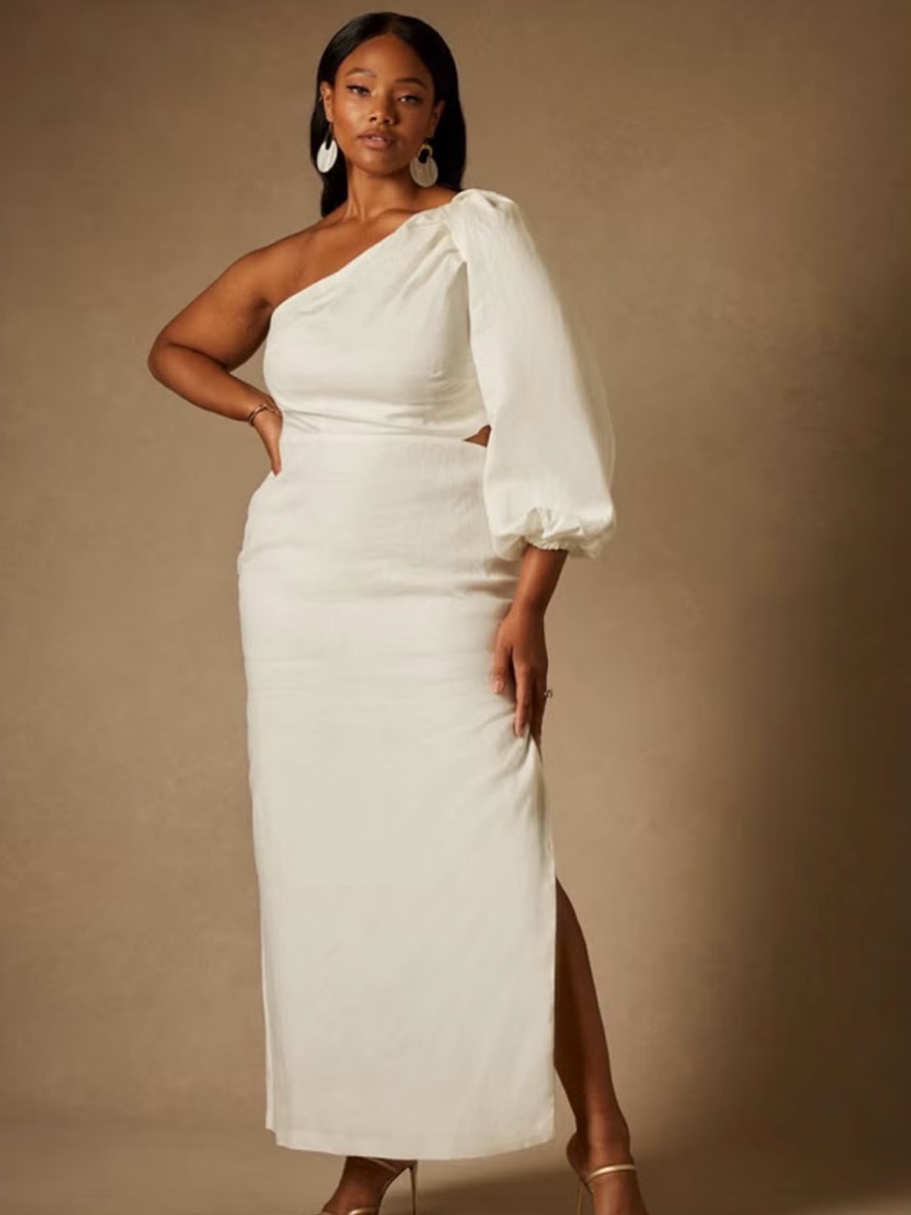 Bridal by ELOQUII One Shoulder Cutout Gown